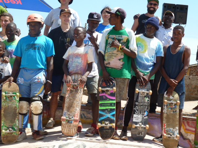 Sponsoring und Organisation von Skatejams mit der Uganda Skateboard Union in Kampala (Uganda)